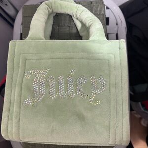 Juicy Couture Light Green Velvet Mini Bag